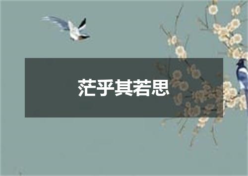 茫乎其若思