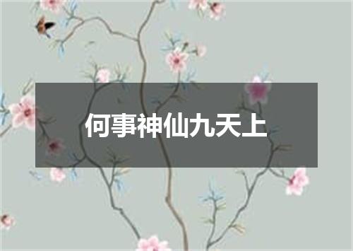 何事神仙九天上