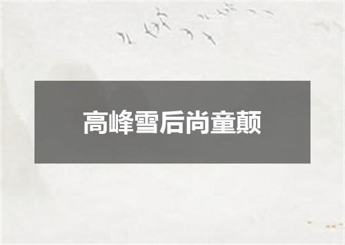 高峰雪后尚童颠