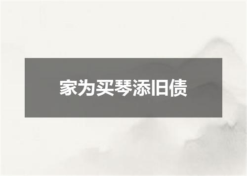 家为买琴添旧债