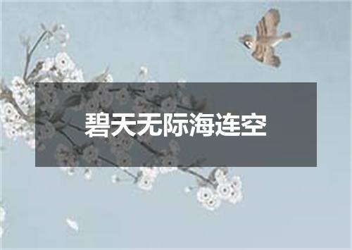 碧天无际海连空