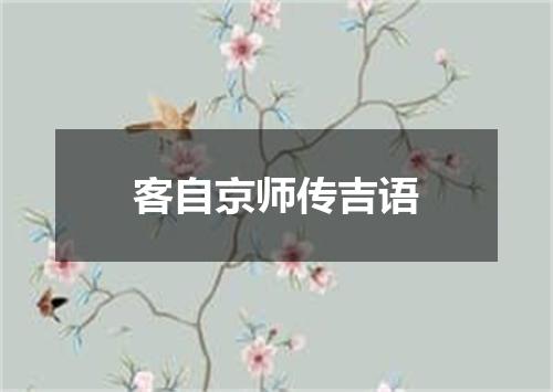 客自京师传吉语