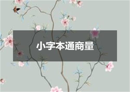 小字本通商量