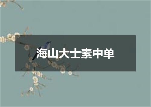 海山大士素中单