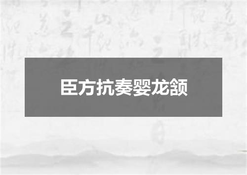 臣方抗奏婴龙颔