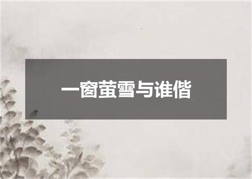 一窗萤雪与谁偕