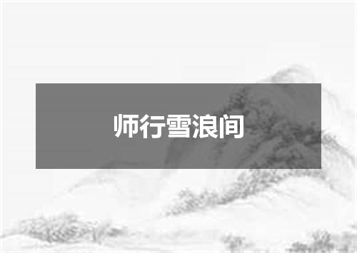 师行雪浪间