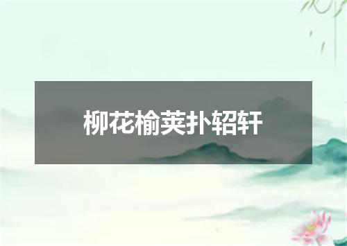 柳花榆荚扑轺轩