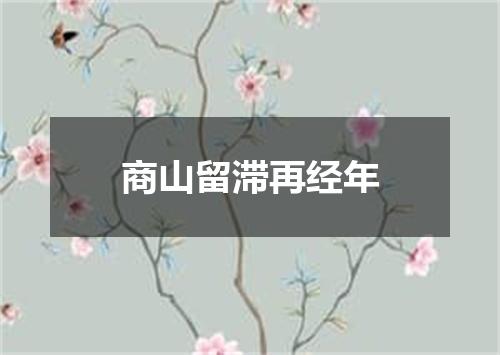 商山留滞再经年