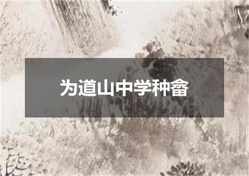 为道山中学种畲