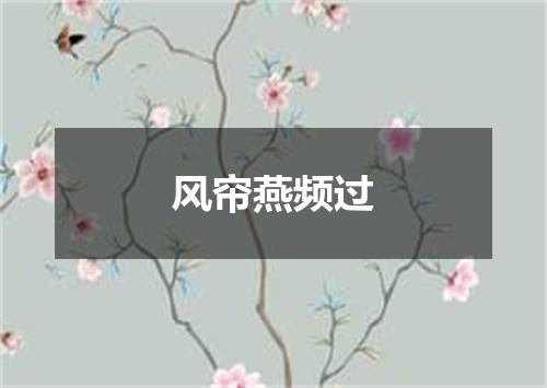 风帘燕频过