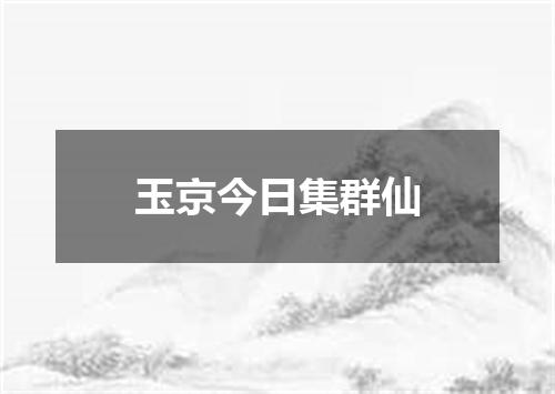 玉京今日集群仙