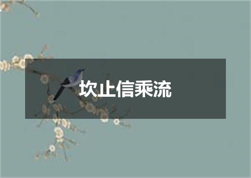 坎止信乘流