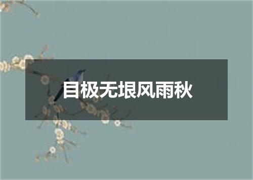 目极无垠风雨秋