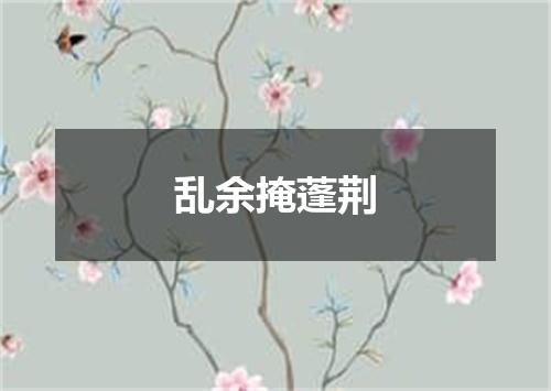 乱余掩蓬荆