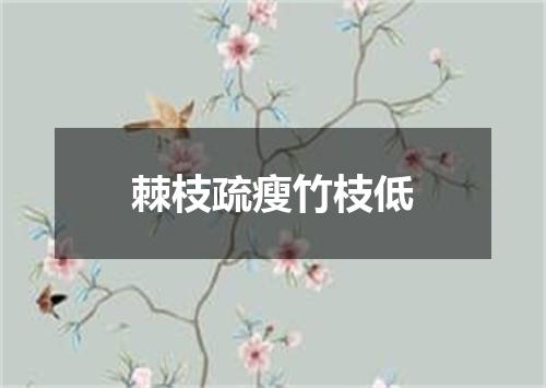 棘枝疏瘦竹枝低