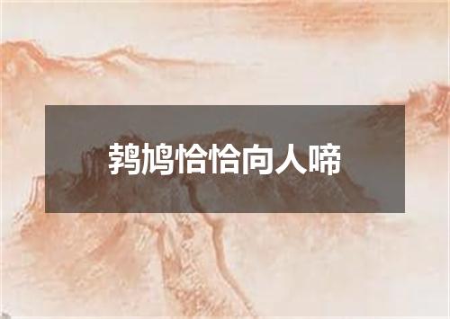 鹁鸠恰恰向人啼