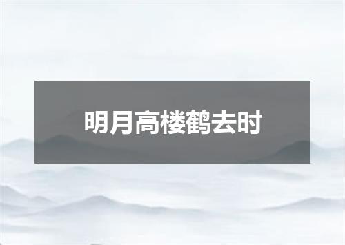 明月高楼鹤去时