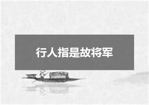 行人指是故将军