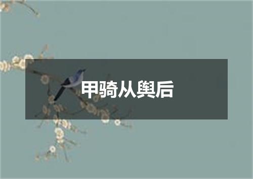 甲骑从舆后