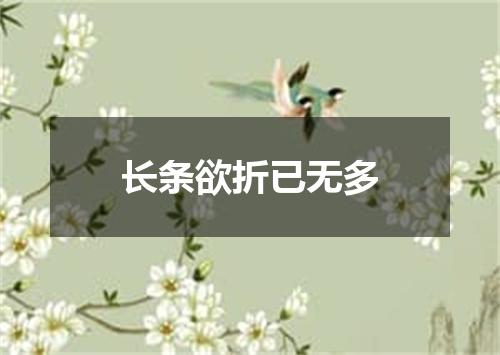 长条欲折已无多