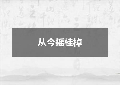 从今摇桂棹