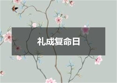 礼成复命日