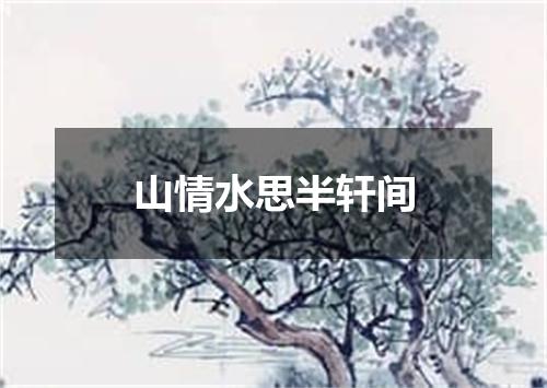 山情水思半轩间