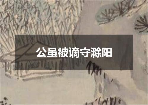 公虽被谪守滁阳