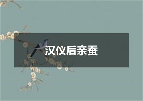 汉仪后亲蚕