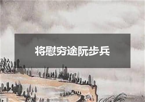 将慰穷途阮步兵