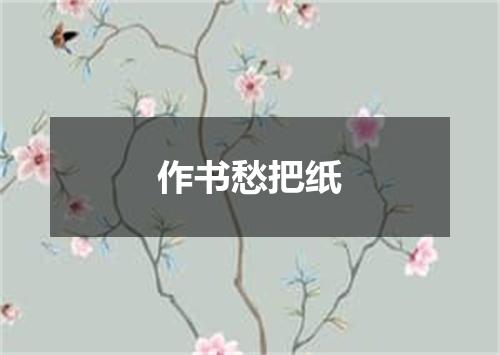 作书愁把纸