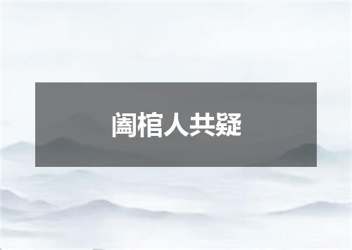 阖棺人共疑