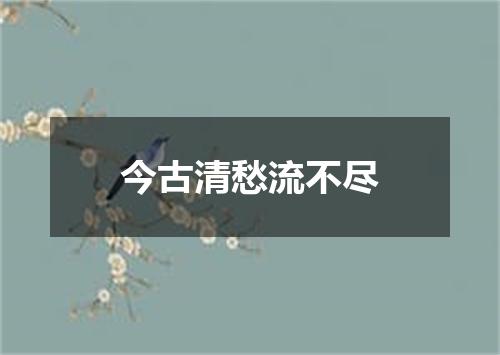 今古清愁流不尽