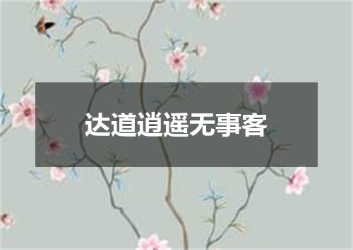 达道逍遥无事客