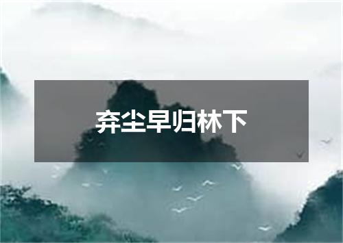 弃尘早归林下