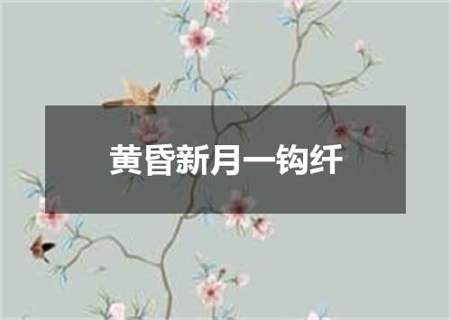 黄昏新月一钩纤