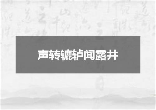 声转辘轳闻露井