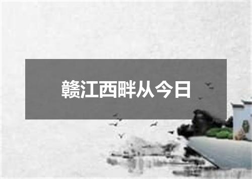 赣江西畔从今日