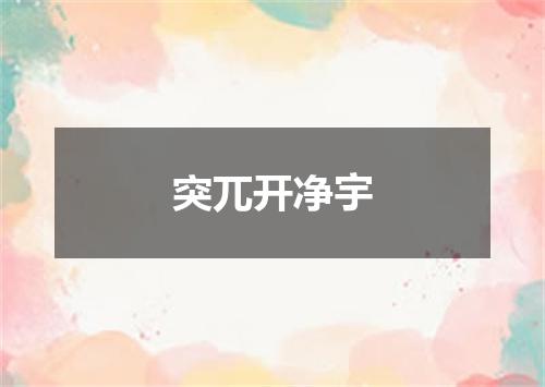 突兀开净宇