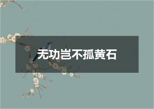 无功岂不孤黄石