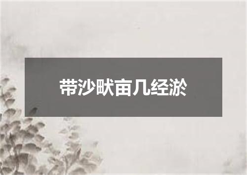 带沙畎亩几经淤