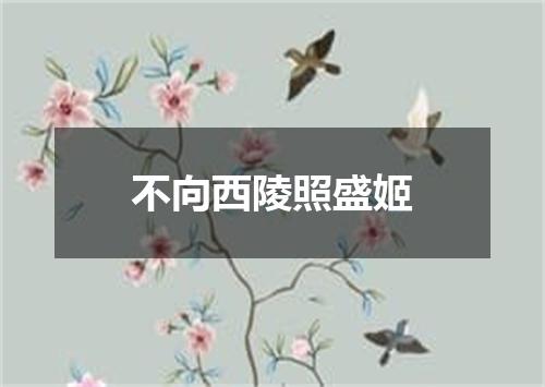 不向西陵照盛姬