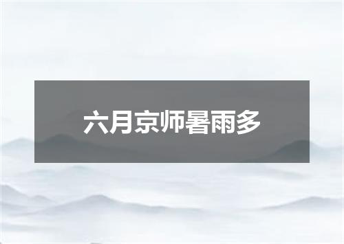 六月京师暑雨多