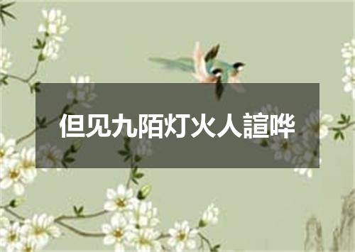 但见九陌灯火人諠哗