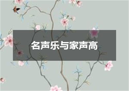 名声乐与家声高