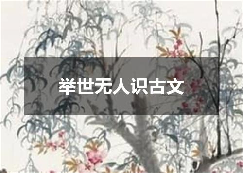 举世无人识古文