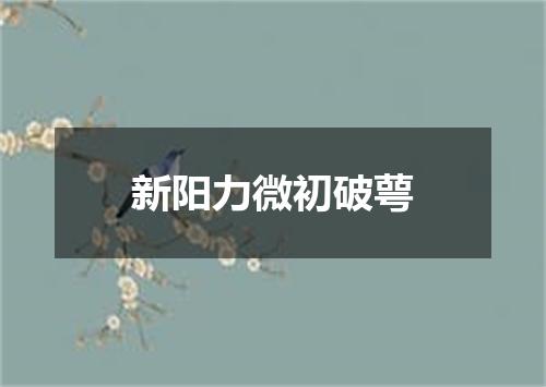 新阳力微初破萼