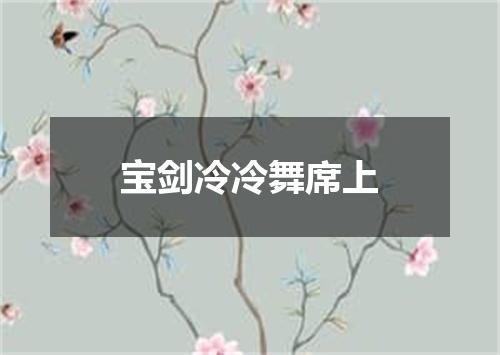 宝剑冷冷舞席上