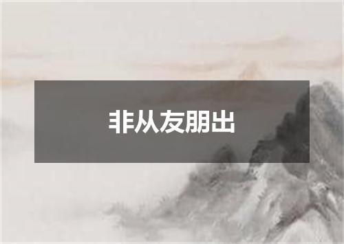 非从友朋出